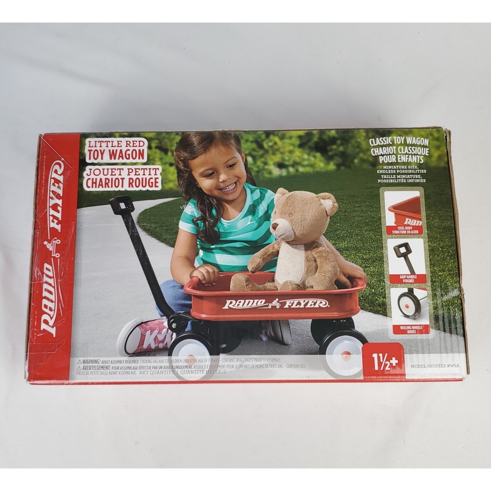 Radio Flyer Little Red Toy Wagon Model W5A New Open Box Miniature Size